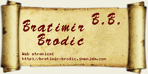 Bratimir Brodić vizit kartica